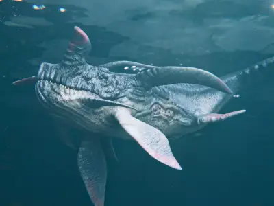 Alien Whale Creature Low-poly 3D model