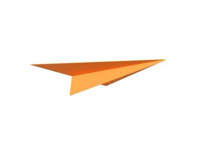 Paper Plane v5 008 Low-poly 3D model