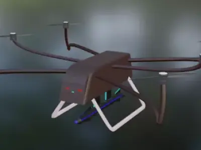 Military Drone 3D Model 3D model purchase