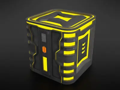 Sci Fi Box Low-poly 3D model