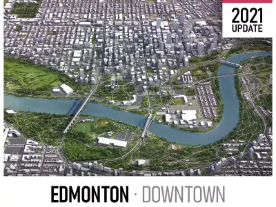 Edmonton Low-poly 3D model