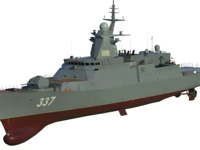 20385 project Gremyashchiy class corvette 3D model