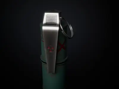 3D Model of a Radioactive Grenade Low-poly 3D model