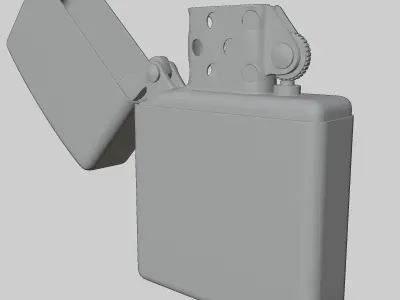 Zippo Lighter 3D model Low-poly 3D model