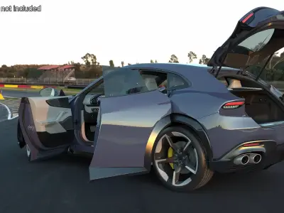 Extreme Sports Crossover Car Violet Rigged for Maya 3D model