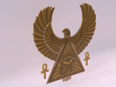 Egyptian Symbols - 036 Low-poly 3D model