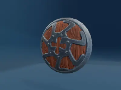 Stylized Shield low poly game ready Low-poly 3D model