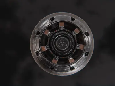 Electro Shock Landmine Low-poly 3D model