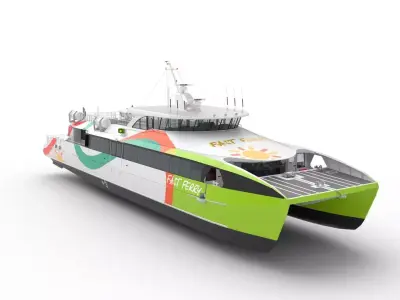 High speed catamaran ferry 3D model