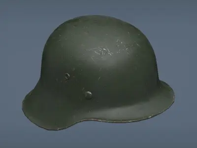 German M42 Stalhelm helmet PBR Textured Low-poly 3D model