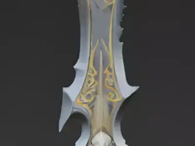 Realistic Ancient Demonic Greatsword 3D Model Low-poly 3D model