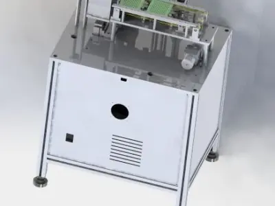 Card stacking machine 3D model