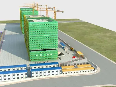 Construction site 3D model