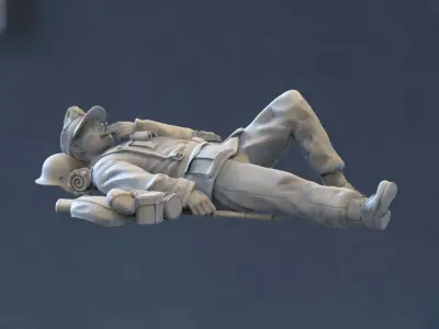 German soldier 3D print model
