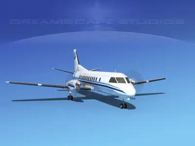 SAAB SF340 Swede Air 3D model