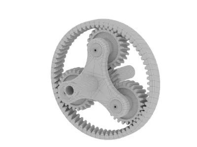Planetary gear Low-poly 3D model