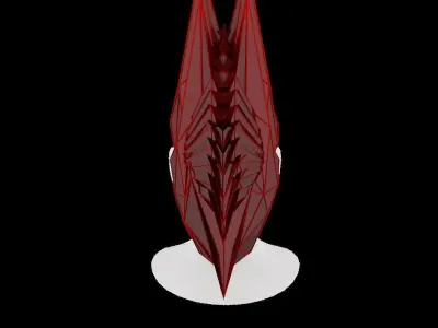 Low Poly CyberPunk Helmet Low-poly 3D model