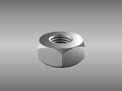 Low-Poly Nut metal Low-poly 3D model
