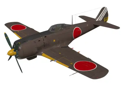 Nakajima Ki-84 Hayate 3D model