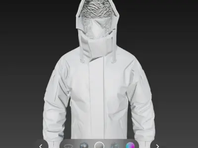 military tactical jacket 3d model 3D model