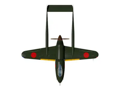 Mitsubishi J4M senden 3D model
