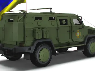 Kozak 2M1 Command Vehicle 2022 3D model