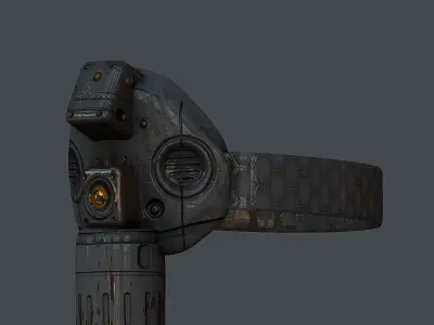 Gas mask helmet 3d model scifi Low-poly  Low-poly 3D model