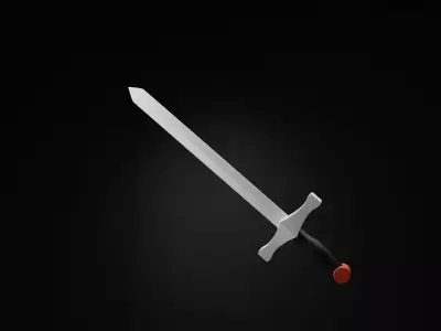 metal sword 3d model 3D model
