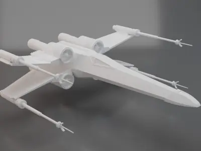 Star Wars X-Wing Starfighter Low-poly 3D model