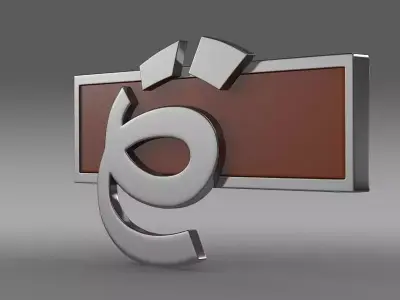 Yo mobile Logo 3D model