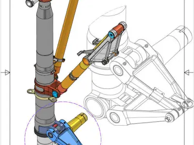 P-38 Lightning Landing Gear 3D print model
