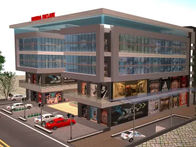 Commercial Building Elevation Model 3D model