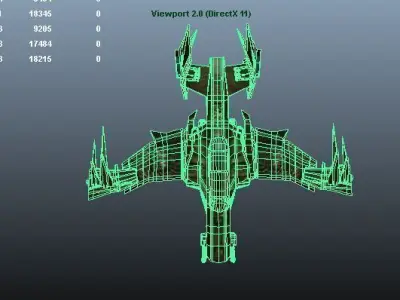 modified Warhawk Low-poly 3D model