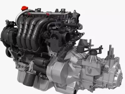 Engine with Transmission 3D model