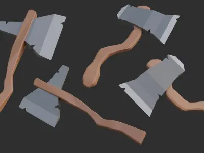 Low Poly Tools Pack  Low-poly 3D model