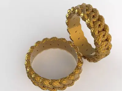 Snake pattern ring 3D print model