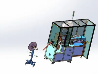 Film laser alignment cutting machine Low-poly 3D model