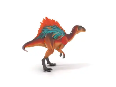 Vibrant Feathered Dinosaur model pack Low-poly 3D model