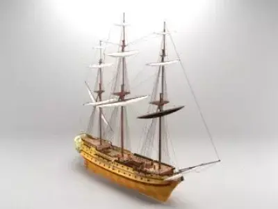Professional ship 3D model