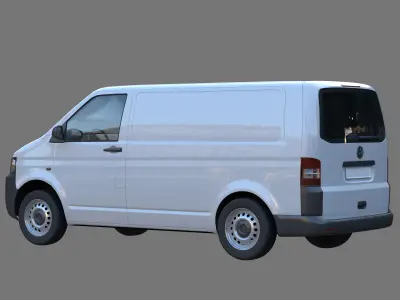 VW Transporter T5 cargo van 3D model