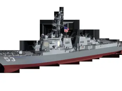 Arleigh Burke class destroyer Burke class 3D model