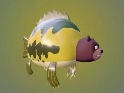 Sea Bear Spongebob Squarepants Low-poly 3D model