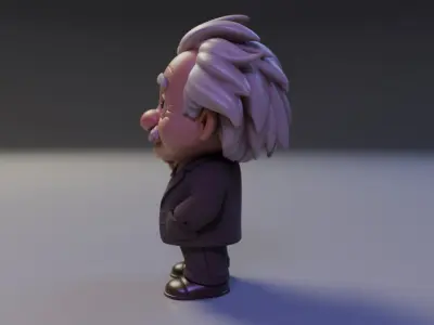 Albert Einstein Chibi 3D print model