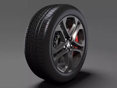 Holden Commodore SS 2017 wheel 3D model