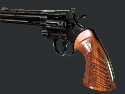 Magnum Colt Python 357 Low-poly 3D model