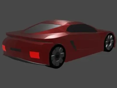 Low Poly Sport Car Free low-poly 3D model