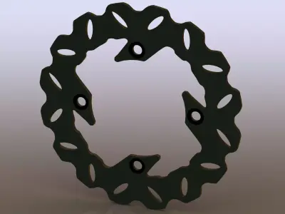 Arashi Rear Brake Disc Rotors 3D model