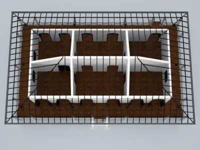 Colonial building 3D model