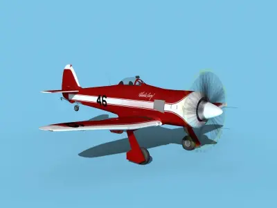 Hawker Sea Fury V24 Racer 3D model