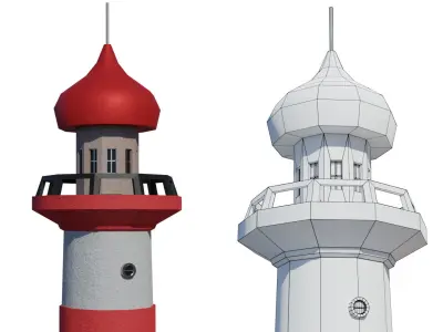 Lighthouse 06 Low-poly 3D model